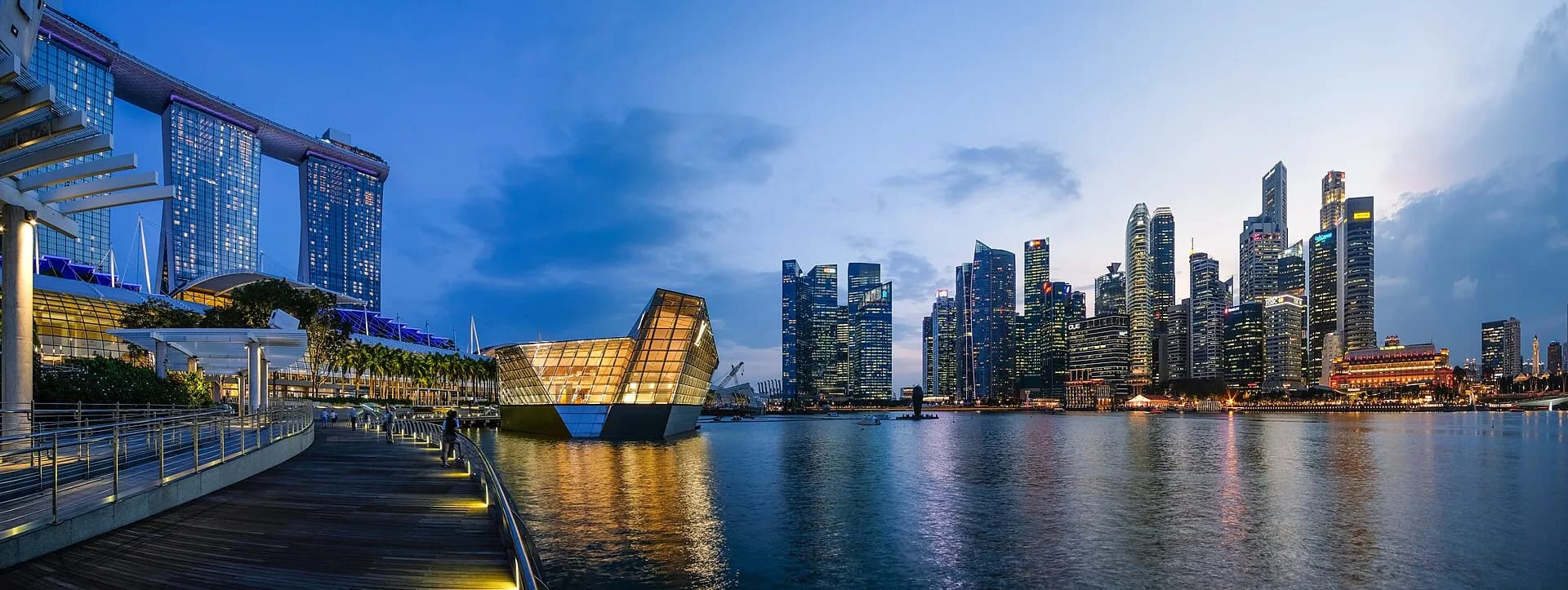 Singapore skyline at Marina Bay